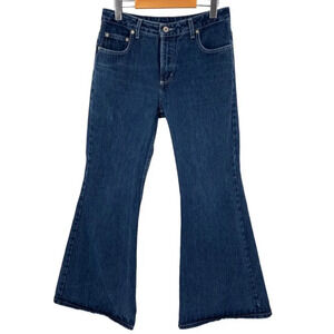 Manager Flare Jeans Womens 30x30 Blue Dark Wash Vintage Y2K Bootcut Midrise